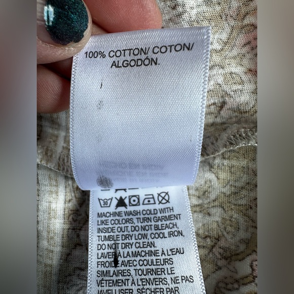 Lucky Brand Brown, Pink and  White Floral Blouse - Picture 11 of 13